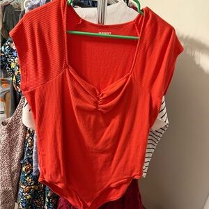 Old Navy Women's Vibrant Red Bodysuit